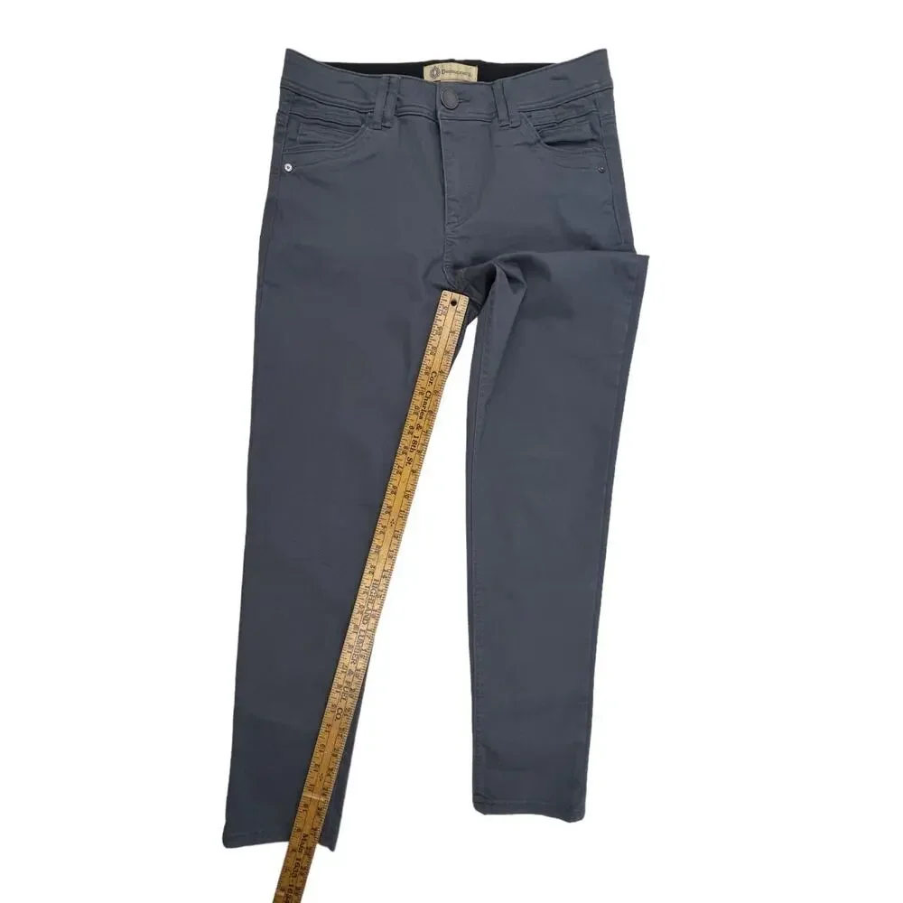Democracy Womens Pants 8 Gray Mid-Rise Ab Technology Freedom Ankle Skimmer